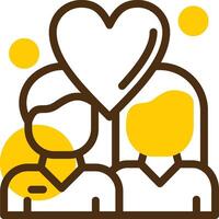 Tenderness Yellow Lieanr Circle Icon vector