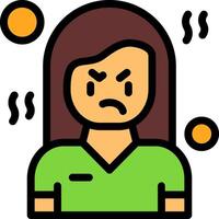 Disapproval Line Filled Icon vector