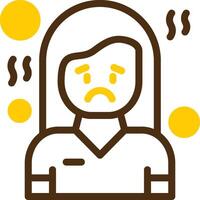 Grief Yellow Lieanr Circle Icon vector