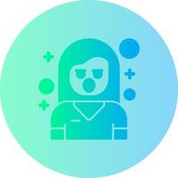 Hesitation Gradient Circle Icon vector