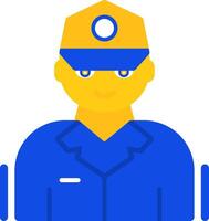 Parking warden Flat Two Color Icon vector