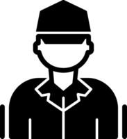 Parking warden Glyph Icon vector