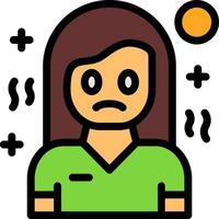 Pity Line Filled Icon vector