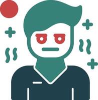 Disinterest Glyph Two Color Icon vector