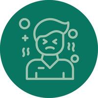 Discomfort Line Multi color Icon vector