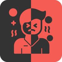 Discomfort Red Inverse Icon vector