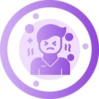 Discomfort Glyph Gradient Icon vector