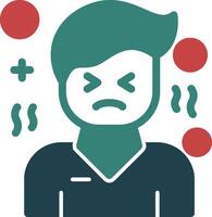 Discomfort Glyph Two Color Icon vector