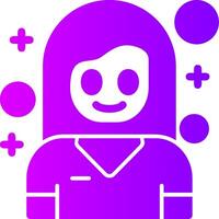 alegría sólido multi degradado icono vector