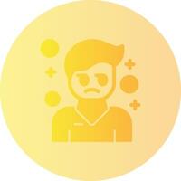 Cynicism Gradient Circle Icon vector