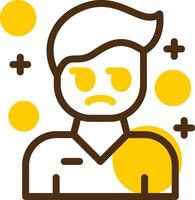 Cynicism Yellow Lieanr Circle Icon vector