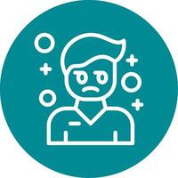 Cynicism Outline Circle Icon vector