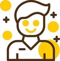 Optimism Yellow Lieanr Circle Icon vector