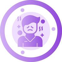 Hopelessness Glyph Gradient Icon vector