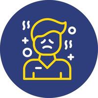 Hopelessness Dual Line Circle Icon vector