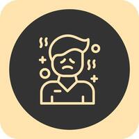 Hopelessness Linear Round Icon vector
