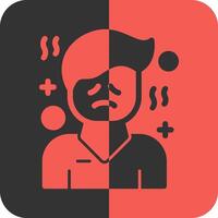 Hopelessness Red Inverse Icon vector