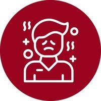 Hopelessness Outline Circle Icon vector