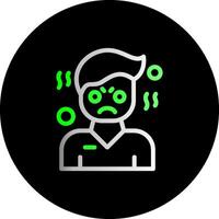Irritation Dual Gradient Circle Icon vector
