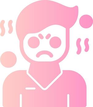 Irritation Solid Multi Gradient Icon vector