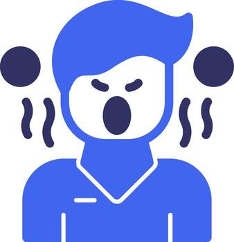 hostilidad sólido dos color icono vector