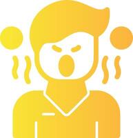 hostilidad sólido multi degradado icono vector