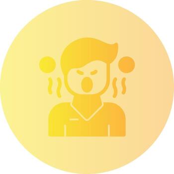 hostilidad degradado circulo icono vector