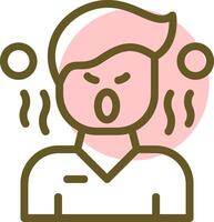 Hostility Linear Circle Icon vector