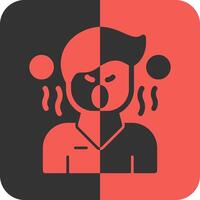 Hostility Red Inverse Icon vector