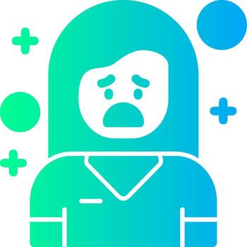 nerviosismo sólido multi degradado icono vector
