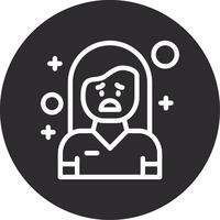 Nervousness Inverted Icon vector