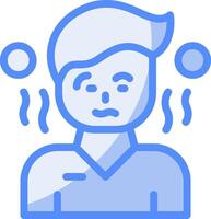 Intrigue Line Filled Blue Icon vector