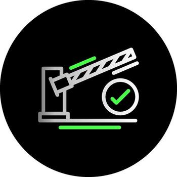 Gate access Dual Gradient Circle Icon vector