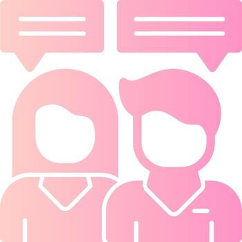 Sympathy Solid Multi Gradient Icon vector
