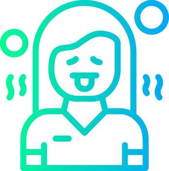 aversión lineal degradado icono vector