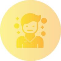 Pessimism Gradient Circle Icon vector