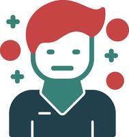 Pessimism Glyph Two Color Icon vector