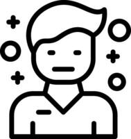 Pessimism Line Icon vector