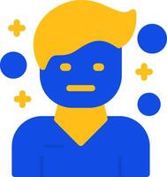 Pessimism Flat Two Color Icon vector