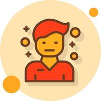 Pessimism Filled Shadow Circle Icon vector