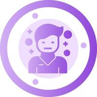 Pessimism Glyph Gradient Icon vector