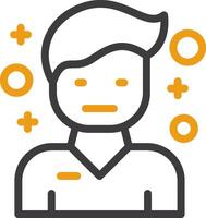 Pessimism Line Two Color Icon vector