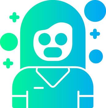 triunfo sólido multi degradado icono vector
