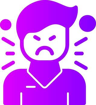 impaciencia sólido multi degradado icono vector