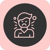 Impatience Linear Round Icon vector