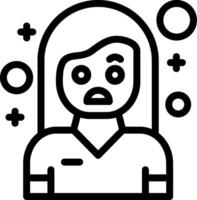 Displeasure Line Icon vector