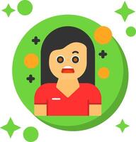 Displeasure Tailed Color Icon vector