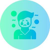 Melancholy Gradient Circle Icon vector