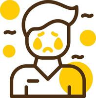 Melancholy Yellow Lieanr Circle Icon vector