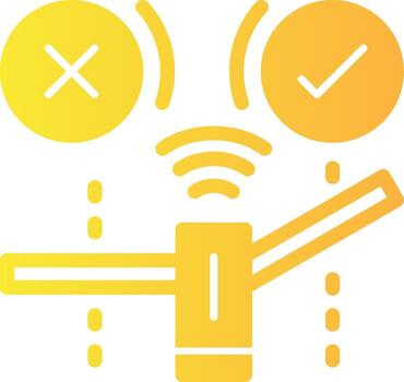 Automatic gate Solid Multi Gradient Icon vector